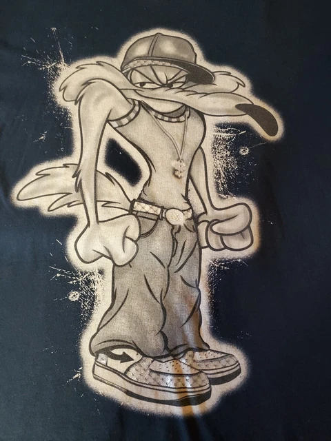 90S LOONEY TOONS Wile E. Coyote Tee / size Large Tshirt $35.00 - PicClick