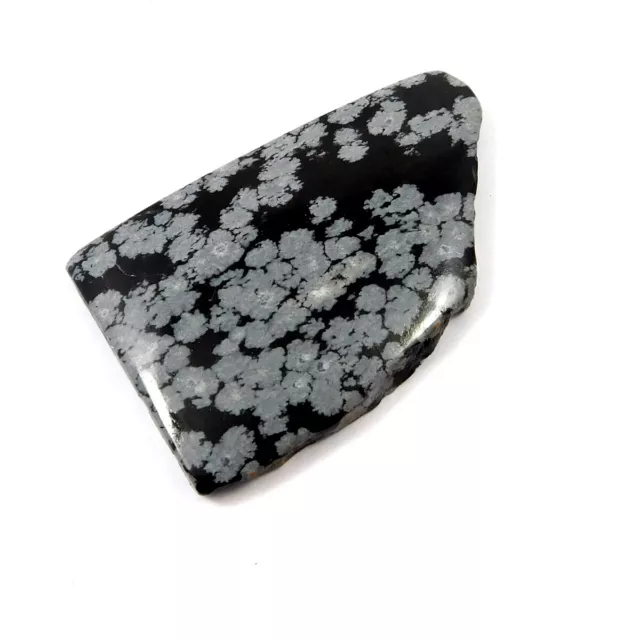 107 Cts. 100% Natural Snowflake Obsidian Slice Mineral Specimen NG4169