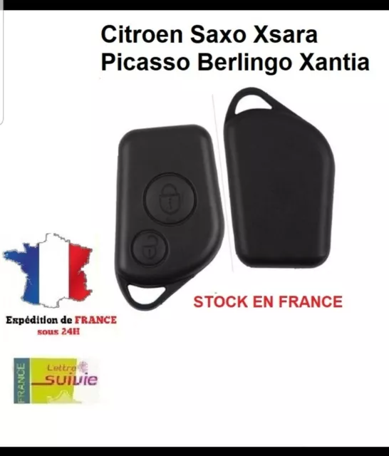 Coque clé plip 2 boutons Citroen Saxo Xsara Picasso Berlingo- NAWO