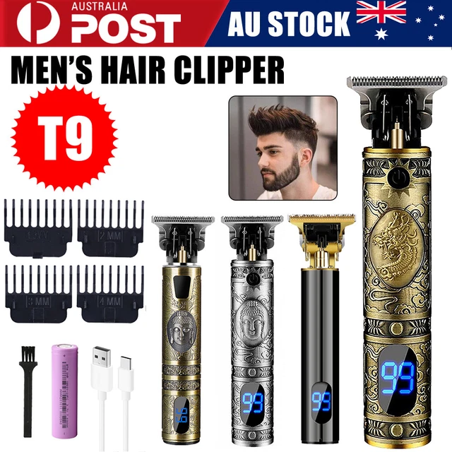 Men Portable Electric LCD Hair Trimmer Clippers Beard Shaver Cutting Cordless