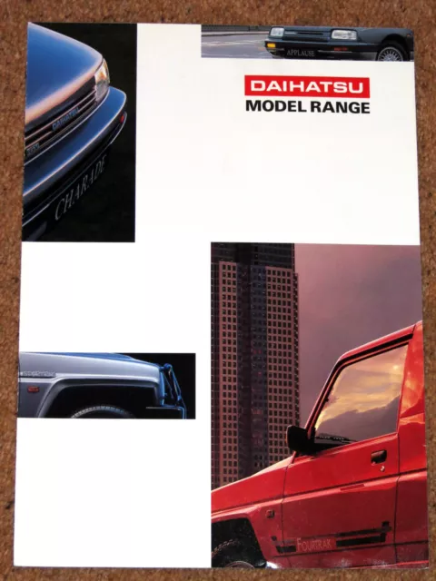 1992-94 DAIHATSU RANGE Sales Brochure - Sportrak Fourtrak Charade Applause