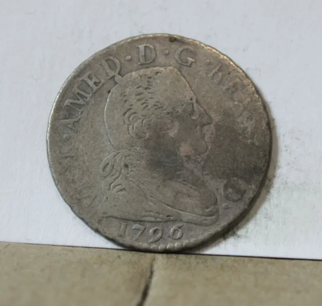 monnaie italie Sardaigne 20 soldi 1796