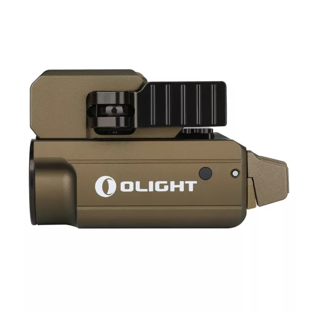 Olight PL-MINI 2 Valkyrie FDE Tan 600Lm Rechargeable Pistol Light adjust rail 3