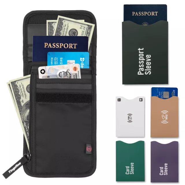 Portable Cellphone Neck Wallet Travel Neck Pouch Passport Holder for Women Men 2