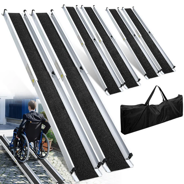 Türschwellenrampe 99cm - 2000kg Tragkraft Für Rollstühle, Mobilitätsroller & Kinderwagen, Grau