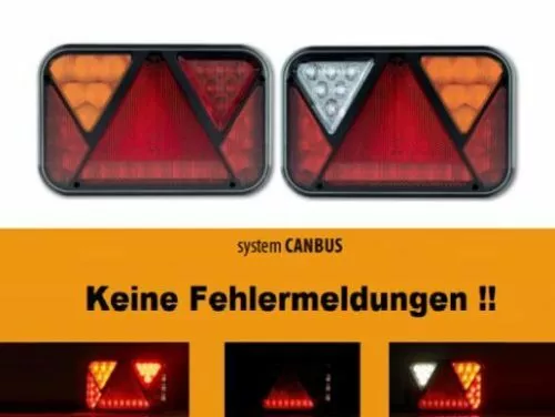 2 LED Rückleuchten Anhänger - LED Anhängerbeleuchtung Set - Bajonett - UNIVERSAL