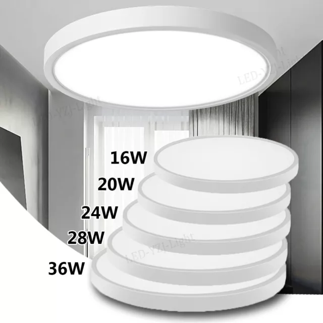 16W/24W/28W/36W LED Ceiling Light Round Modern Surface Mount Flush Panel Downlig