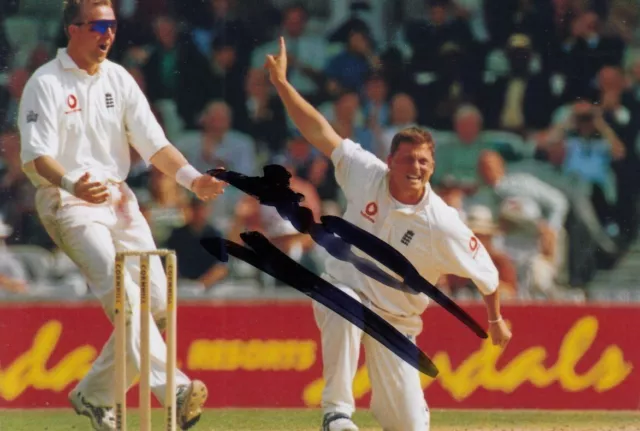 Darren Gough Hand Signed 6x4 Photo Cricket Autograph England 1