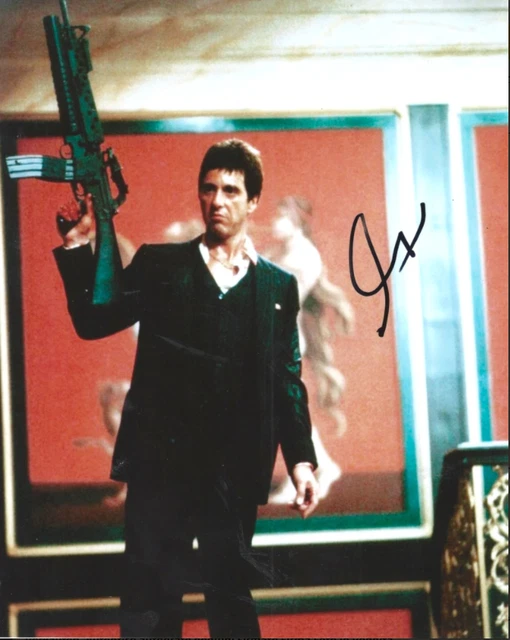Photo Réimpression Dédicacée Signée Al Pacino Dans Scarface - Format