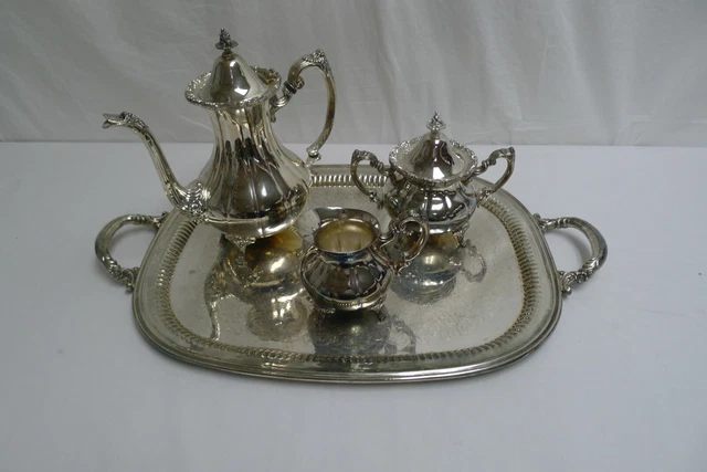Reed & Barton Silver Plated Tea Set with Tray RDS206