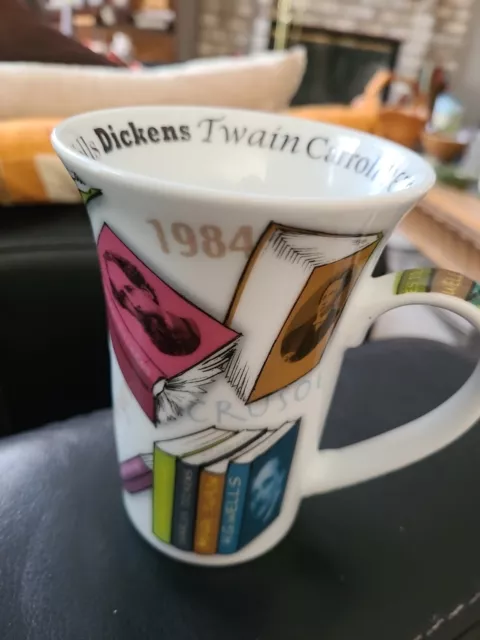 Novel Tea Coffee Cup Classic Books Paul Cardew Orwell Wells Dickens Twain 10oz