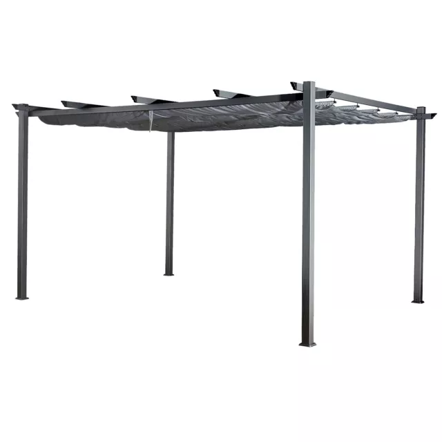 Pergola autoportante 3 × 4m CASSIS grise - structure aluminium