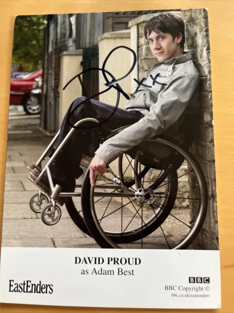 BBC EastEnders Adam Best Hand Signed Cast Card David Proud Autograph