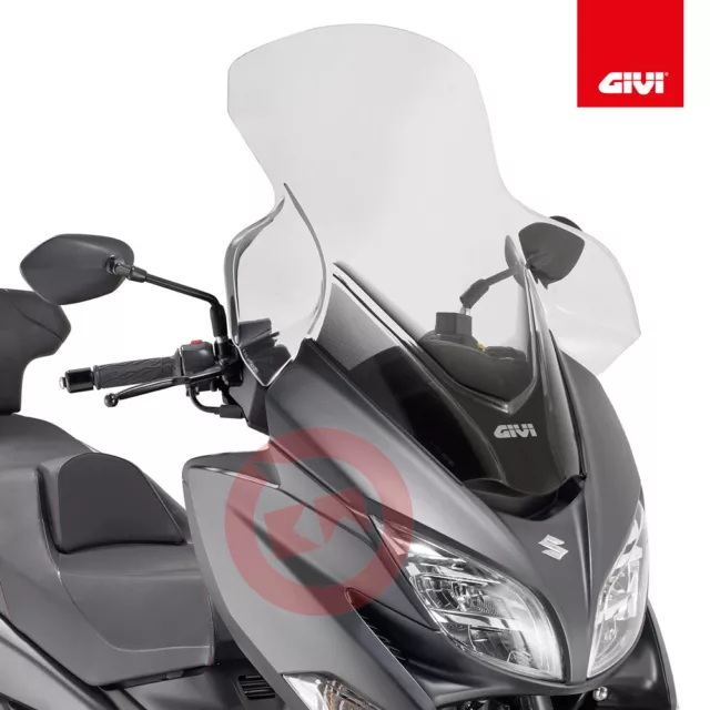 Givi Parabrezza D3115St Alto Trasparente Per Suzuki Burgman 400 2019 2020 2021