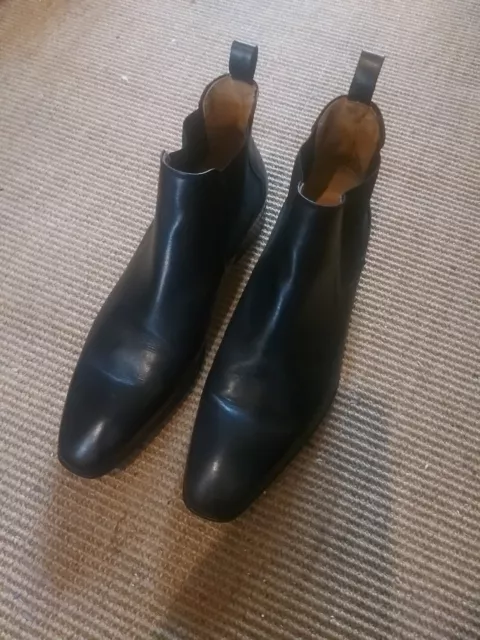 PAUL SMITH MEN S Falconer Chelsea Boots Black Leather UK Size 9