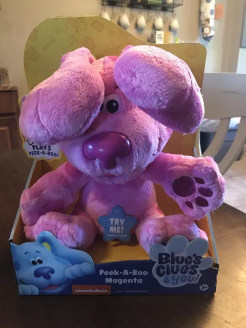 Blue’s Clues and You Peek a Boo Magenta NEW Plush Stuffed Talking