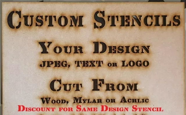 Custom Stencil Image to Stencil A3/A4/A5 Reusable Flexible 