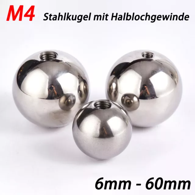 Edelstahl Stahlkugeln Mit Halbgewinde Kugellager ØAußendurch 6mm-60mm丨M4 Gewinde