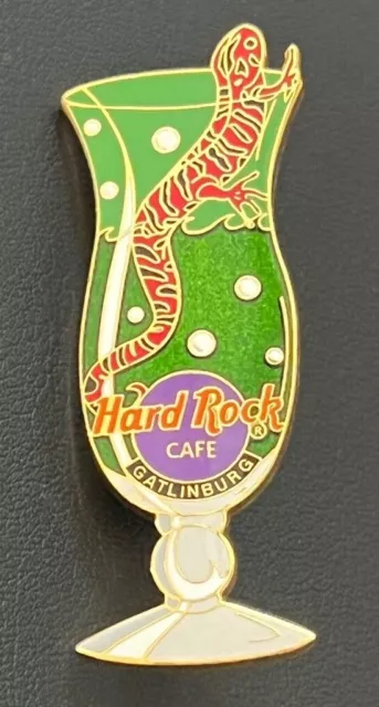 Hard Rock Cafe Gatlinburg - Hurricane Glass w/ Salamander HRC Logo Pin - LE /500