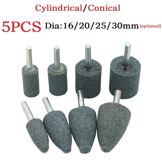 Ensemble de meules durables avec tige ronde de 6 mm (5 pièces) pour diverses ap