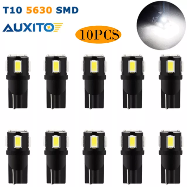 10X T10 LED License Plate Light Bulbs 6000K Super White 168 194 2825 Error Free