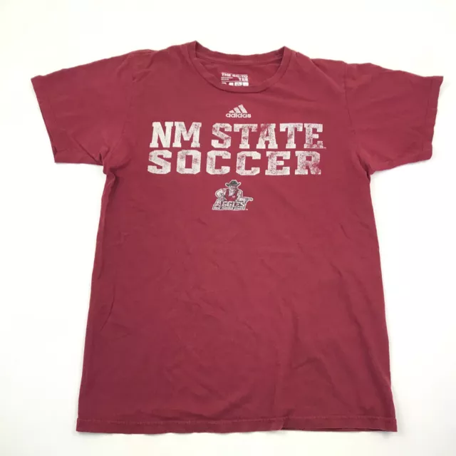 New Mexico State Aggies Shirt Size Medium M Red Short Sleeve Soccer NCAA Adidas