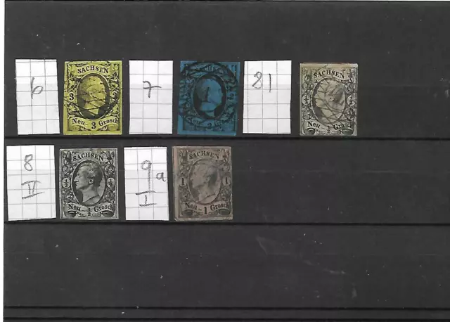 Briefmarken  AD Sachsen kl. Lot gest.
