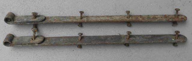 Primitive Antique Hand Forged Barn Door Strap Hinge Gate Iron 31" 2” Wide