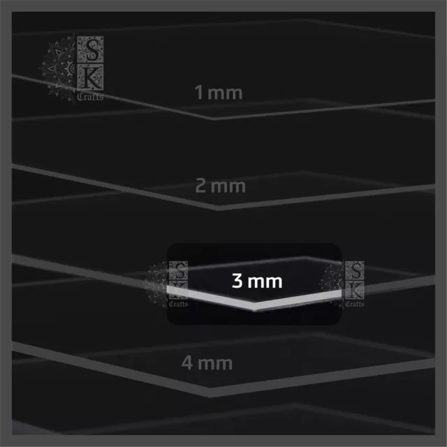 Rectangular, Square Acrylic Sheet Clear Transparent Perspex, Cut to Size