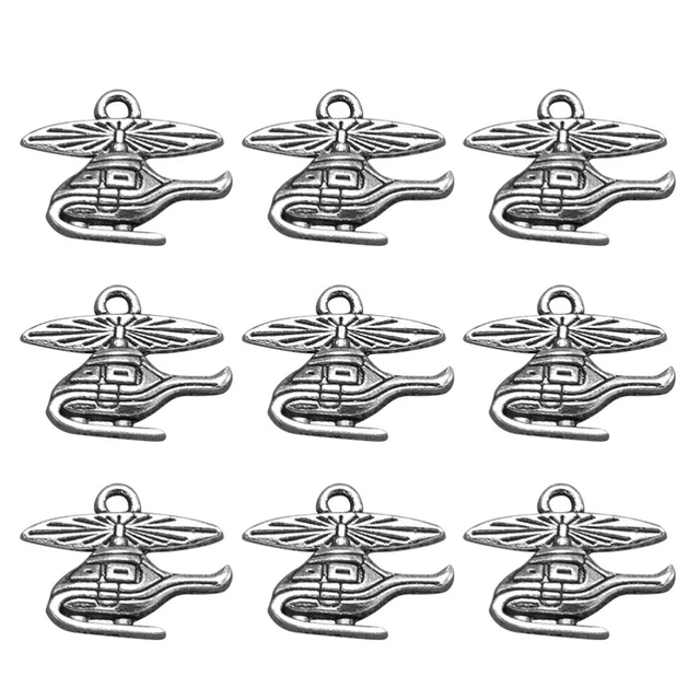 20 pièces alliage hélicoptère pendentif breloques bricolage fabrication de
