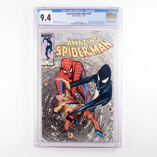 The Amazing Spider-Man - #258 - CGC 9.4 - OW-W - Symbiote Costume reveal