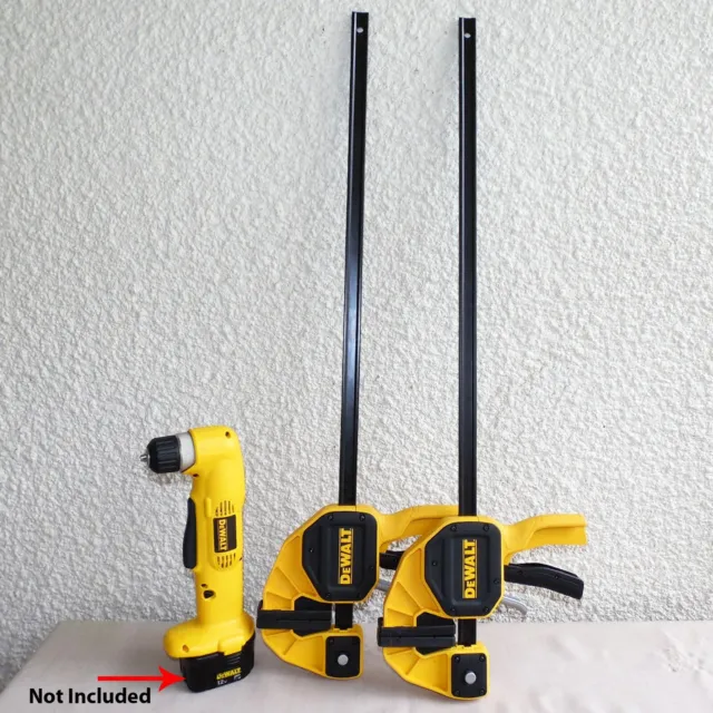 Dewalt 24" 600Lbs Trigger Clamps With Dewalt Dw966 Right Angle Drill