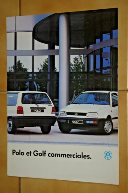 VW VOLKSWAGEN POLO GOLF COMMERCIALES Brochure Catalogue Pub auto 1992