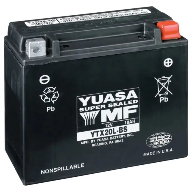 Sea-Doo New OEM, 18 Amps Wet Yuasa Battery YTX20L-BS, 515175642 410301203