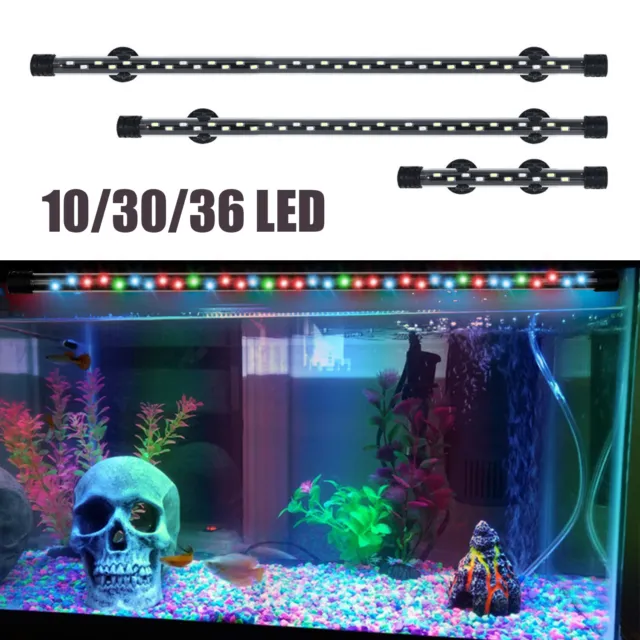 Aquarium LED Light Multi-Color Full Spectrum Submersible Tank Light 7/19/23 Inch