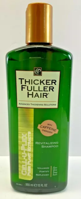 Thicker Fuller Hair Cell-U-Plex Revitalizing Shampoo 12 fl oz NEW