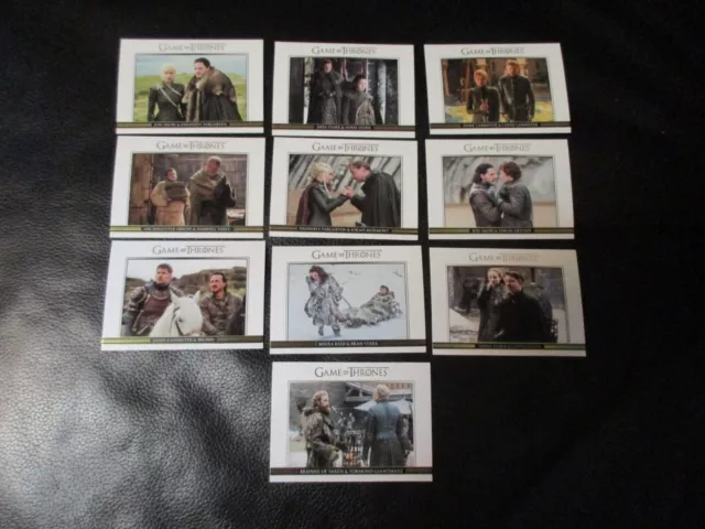 Game of Thrones Season 7 - GOLD PARALLEL Relationships Insert Card Set DL41-50