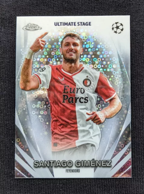 SANTIAGO GIMENEZ ULTIMATE STAGE Chrom Topps Flaggschiff 2023 24 Feyenoord