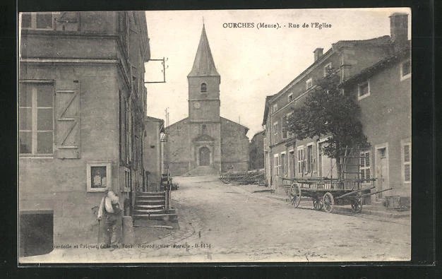 CPA Ourches, Rue de l´Eglise
