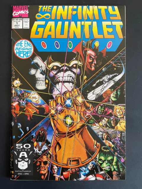 Infinity Gauntlet #1 - Marvel Comics 1991 George Perez Thanos Avengers NM