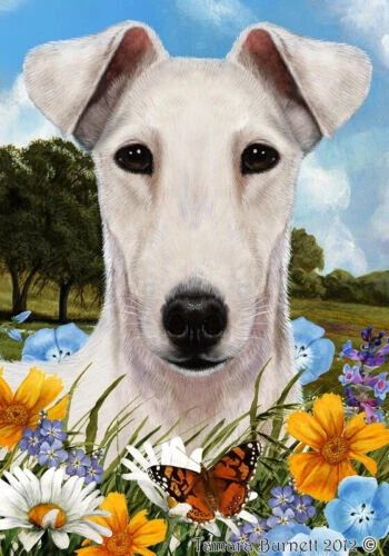Summer Garden Flag - White Smooth Fox Terrier 184271