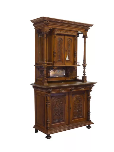 Buffet Buffetschrank Küchenschrank Gründerzeit um 1880 Eiche B: 130 cm -11192-