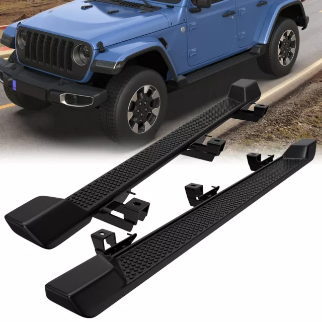 6'' Step Nerf Bars Running Boards Assembly For 2018-2023 Jeep Wrangler JL 4-Door