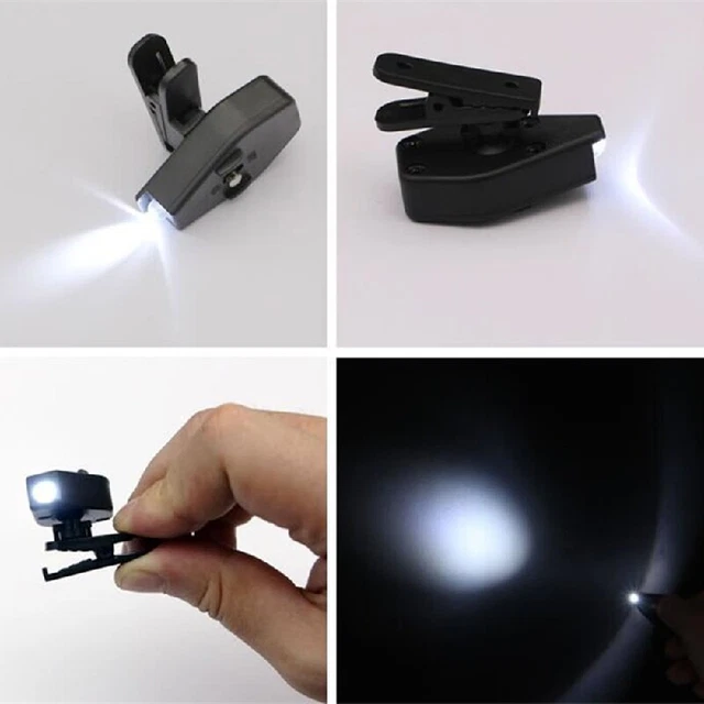 Universal Flexible LED Eyeglass Clip On Safety Glasses Reading lights Tool D6P0