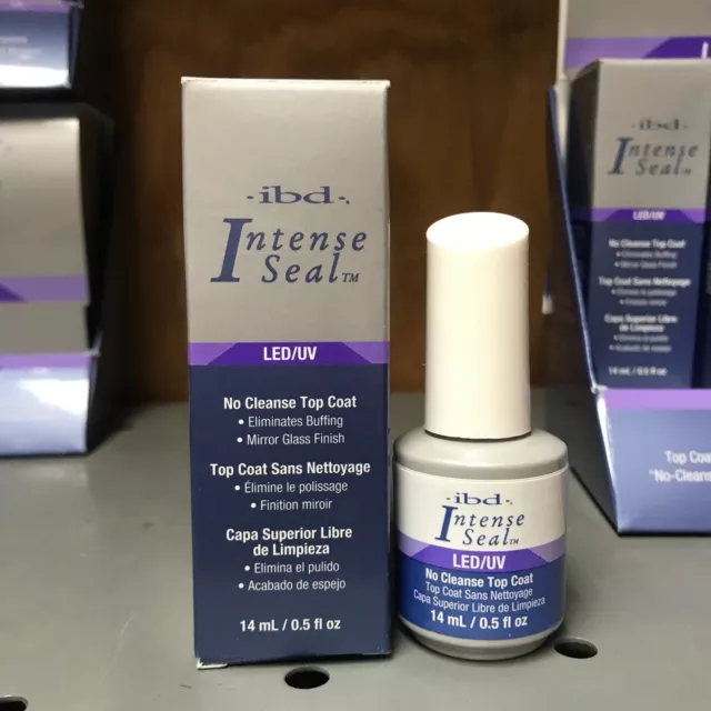 ibd LED/UV Intense Seal No Cleanse Top Coat 14ml, 0.5floz