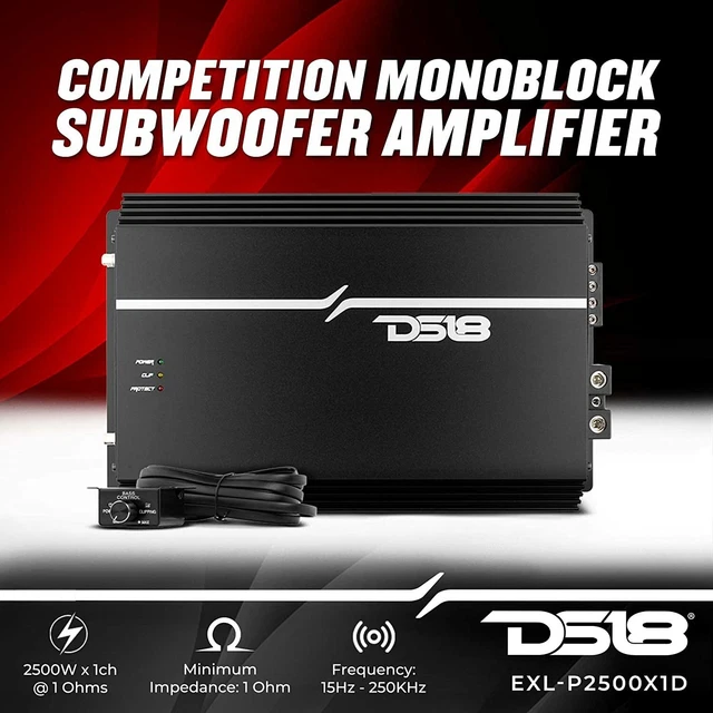 DS18 EXLP2500X1D 2500W RMS Monoblock Korean Amplifier Class D Full