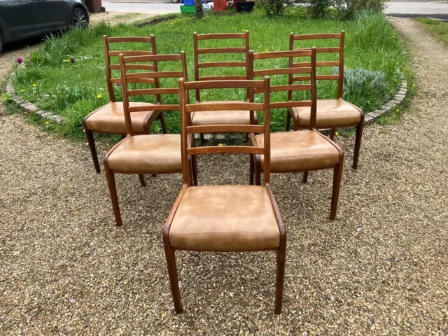 Vintage Mid Century G Plan teak dining chairs set of 6