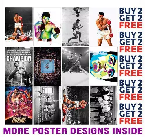 Muhammad Ali Boxing Gym Poster Print A4 A3 Size - Buy 2 Get Any 2 Free