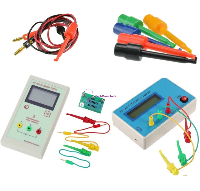 MK168/MK328 TR LCD Transistor Tester Diode LCR ESR Meter Test Hook
