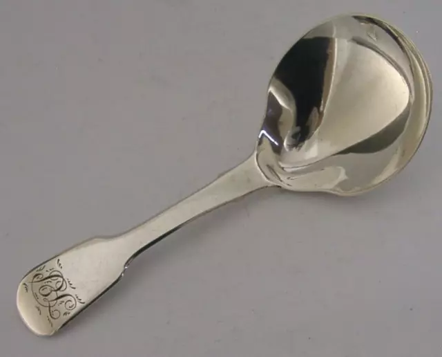 Quality English Georgian Sterling Silver Tea Caddy Spoon 1828 Antique